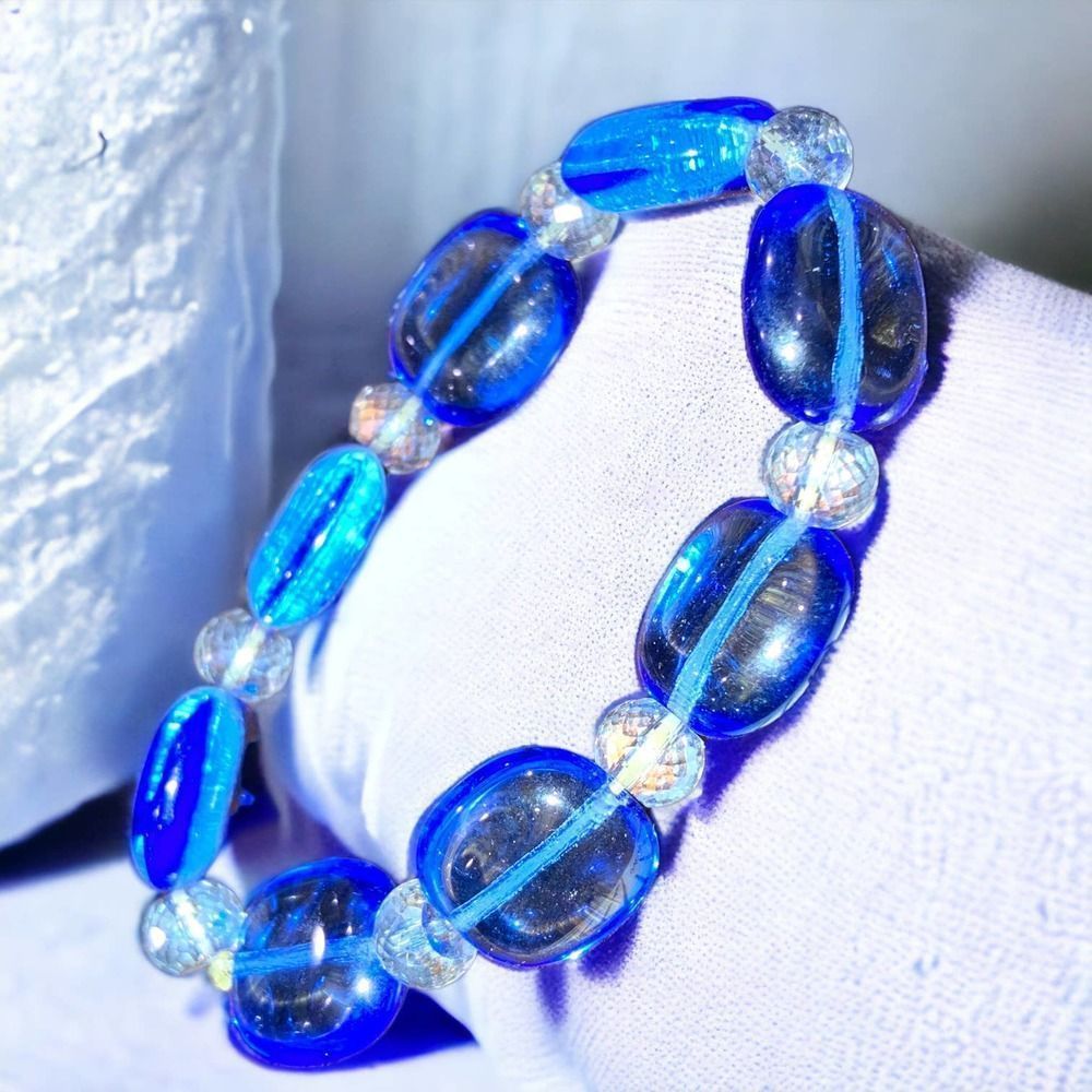 Handmade Blue Beaded Bracelet!